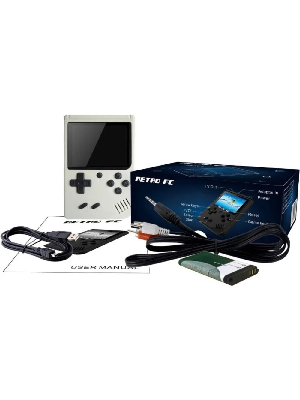 Retro Handheld Game Console, 168 Classic 8-Bit Games, 3
